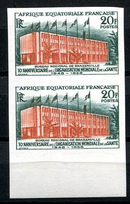 (1958) Yt 242 U, **, sp - Afrique Equatoriale - budova W.T.O. (nezoubkovaná) | www.tgw.cz