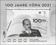 (2020) MiNr. 3554 **, Block 118 - Rakousko - 100 let Ústavy + VÖPH | www.tgw.cz