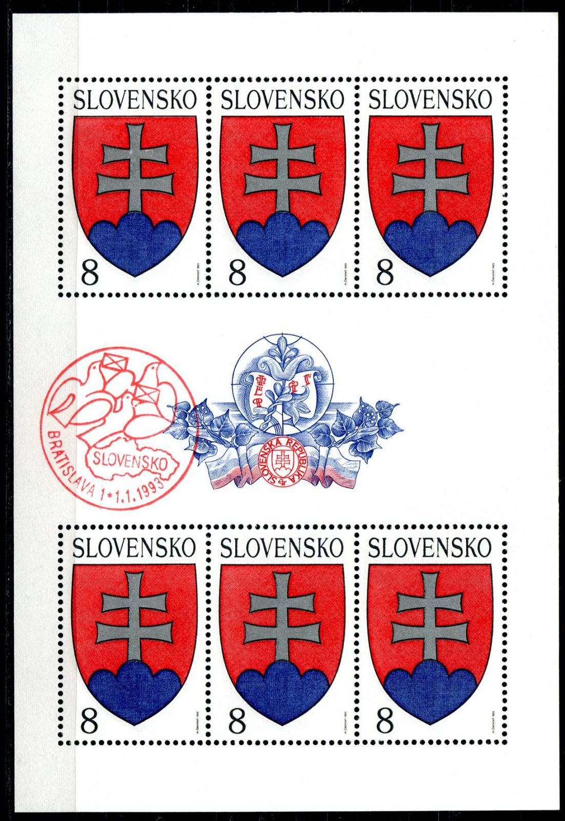 (1993) č. PL 1 ** + PR 1.1.1993 - Slovensko - Velký státní znak | www.tgw.cz