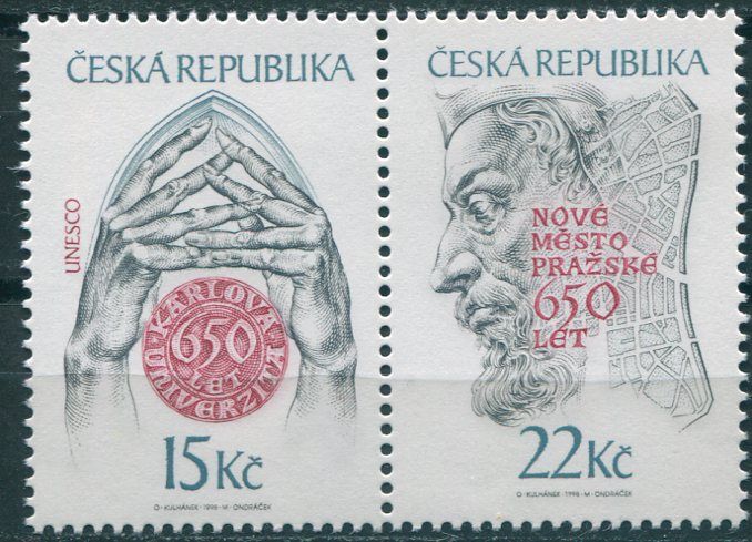 Česká pošta (1998) č. St. 174 + 175 ** - Česká republika - Praha Karla IV.