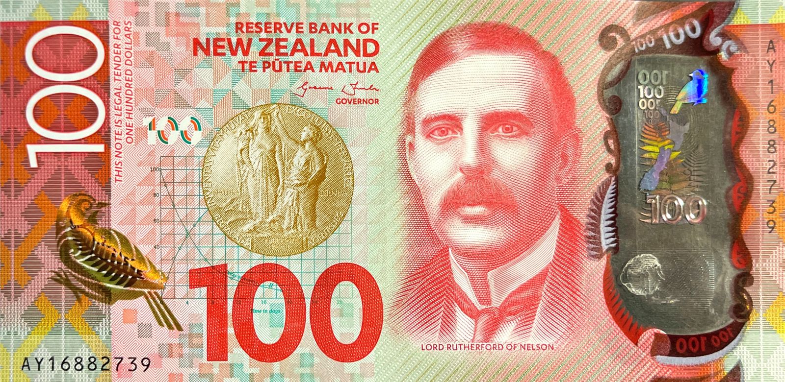 Nový Zéland (P 195) - bankovka 100 Dollars (2016) - UNC polymer