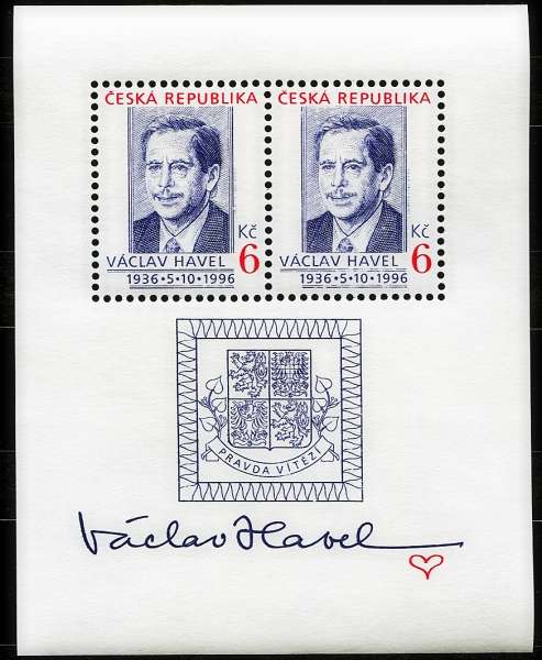 (1996) A 124 ** - Česká republika - Václav Havel