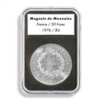 Pack of 6 Square Coin Capsules QUADRUM INTERCEPT inner diameter 36 mm
