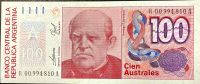 Argentina (P327cr) - 100 Australes (1985) doplňovací série - UNC