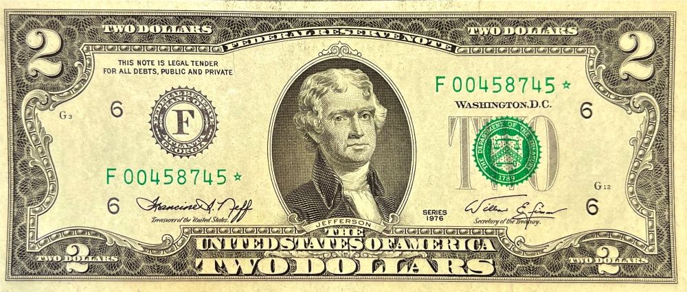 USA - P 461 - 2 dollars, 1976 série - UNC, Replacement, suffix: ★