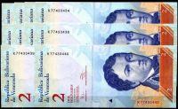 10x Venezuela (P 88 d) - 2 bolivares (31.1.2012) - UNC