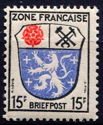 (1945) MiNr. 7 ** - Francouzská zóna - Erb francouzských zemí