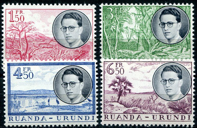 (1955) MiNr. 152 - 155 ** - Rwanda-Urundi - král Baudouin I.