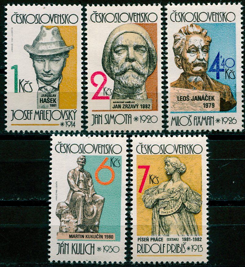 (1982) č. 2563 - 2567 ** - Československo - České a slovenské sochařství