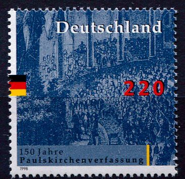 (1998) MiNr. 1987 ** - Německo - 150. výročí "Paulskirchenverfassung"