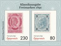 (2019) MiNr. 3483 - 3484 ** - Rakousko - BLOCK 109 - Klasické známky z r. 1890