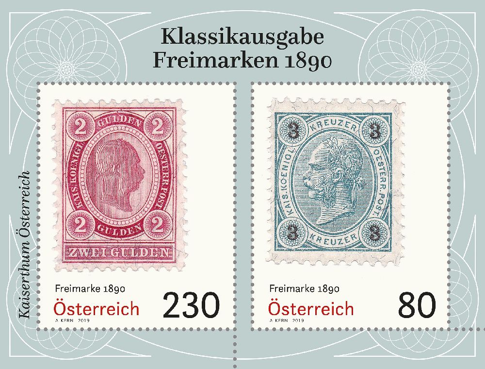 (2019) MiNr. 3483 - 3484 ** - Rakousko - BLOCK 109 - Klasické známky z r. 1890