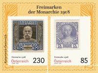 (2022) MiNr. 3636 - 3637 **, Block 132 - Rakousko - Poštovní známky 1908