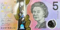 Austrálie (P 62) 5 Australských dollarů (2016) - polymer - UNC