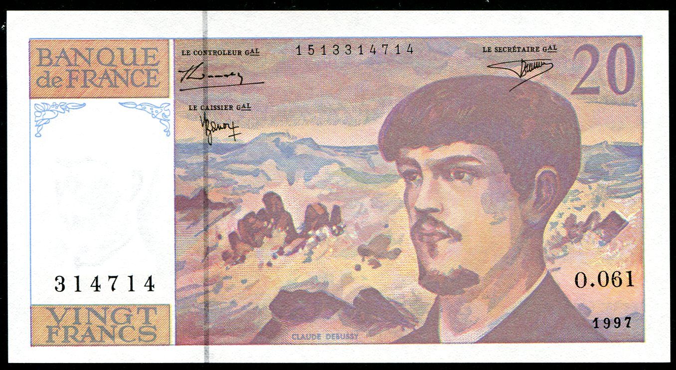 Francie (P 151i) 20 Franků (1997) - UNC