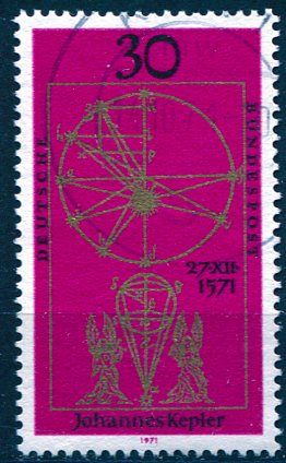 (1971) MiNr. 688 - O - Německo - dílo J. Keplera (1571-1630), astronoma a vědce (1)