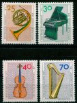(1973) MiNr. 782 - 785 ** - Německo - Hudební nástroje