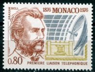 (1976) MiNr. 1221 ** - Monako - Stoleté výročí telefonu