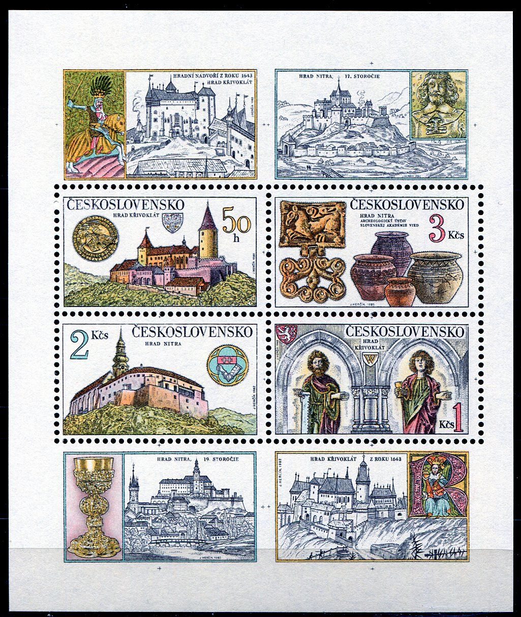 Českosloveská pošta (1982) A 2545 - 2548 ** - Československo - Poklady čs. hradů a zámků