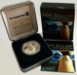 (2005) Nový Zéland - 5 dollar Ag, 1 oz, Tučnák (v etui)