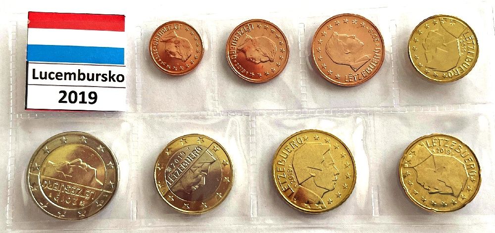 Chorvatsko (2019) Lucembursko - set euro mincí