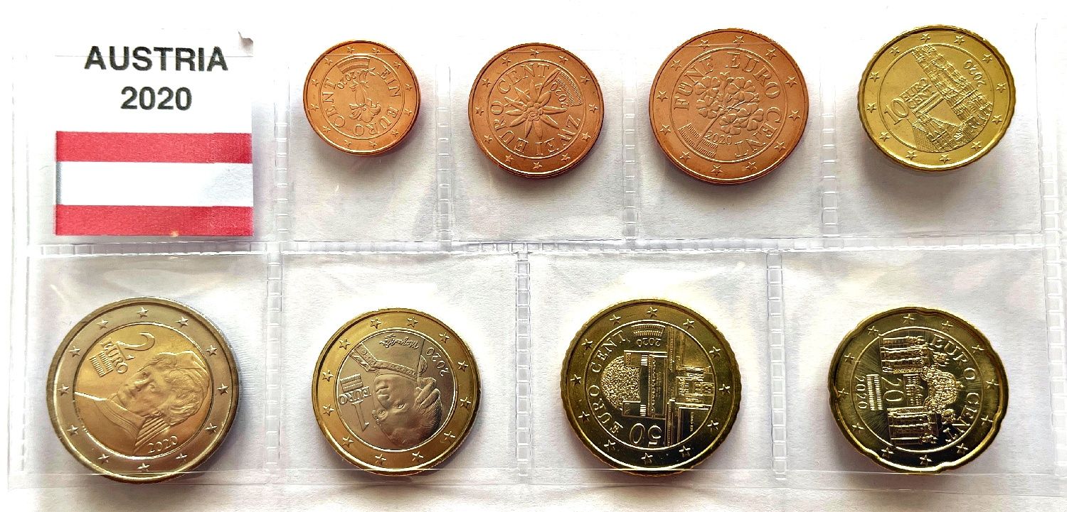 Chorvatsko (2020) Rakousko - set euro mincí