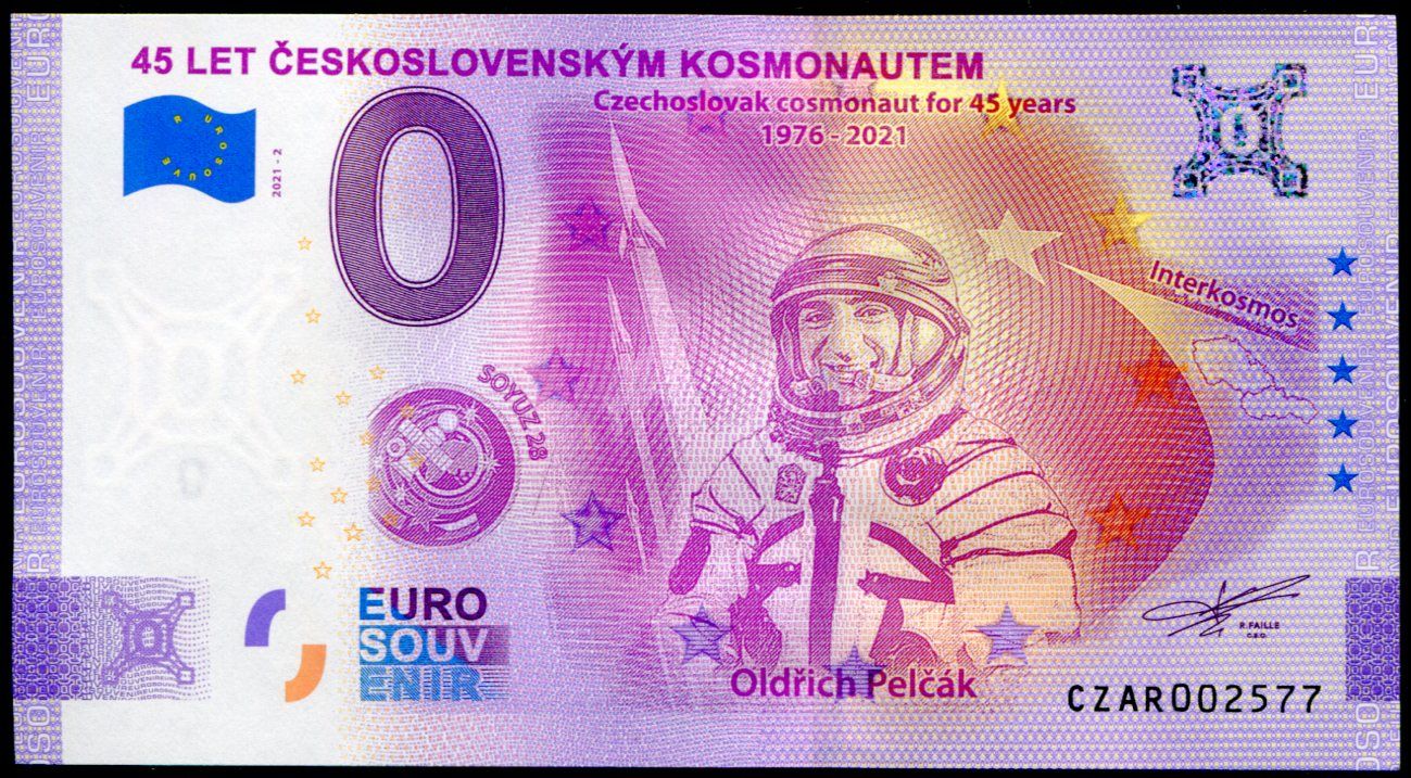 (2021-2) Česko - Oldřich Pelčák - kosmonaut - € 0,- pamětní suvenýr
