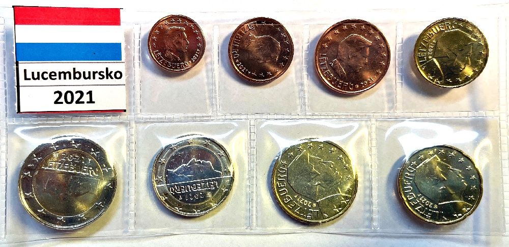 Chorvatsko (2021) Lucembursko - set euro mincí