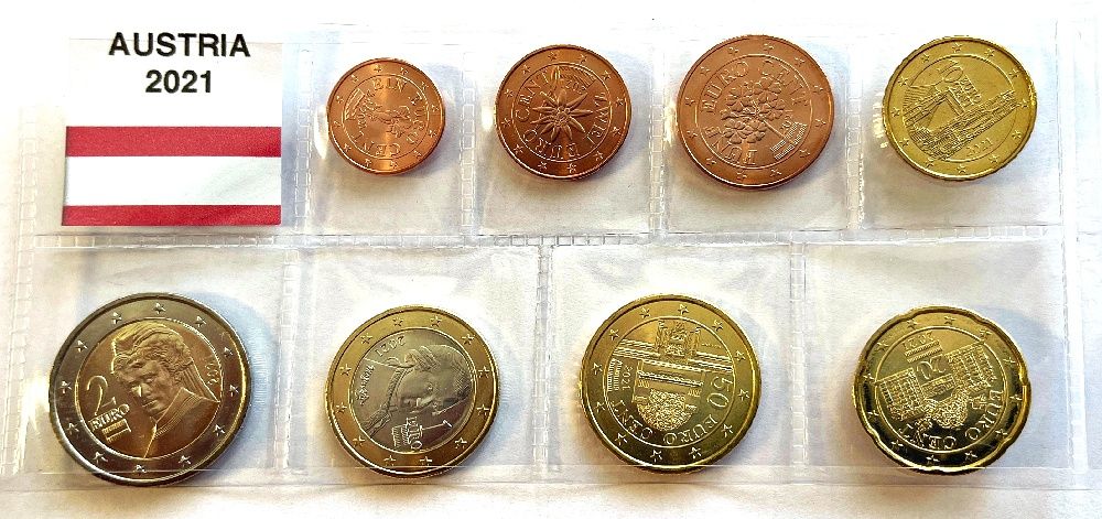 Chorvatsko (2021) Rakousko - set euro mincí