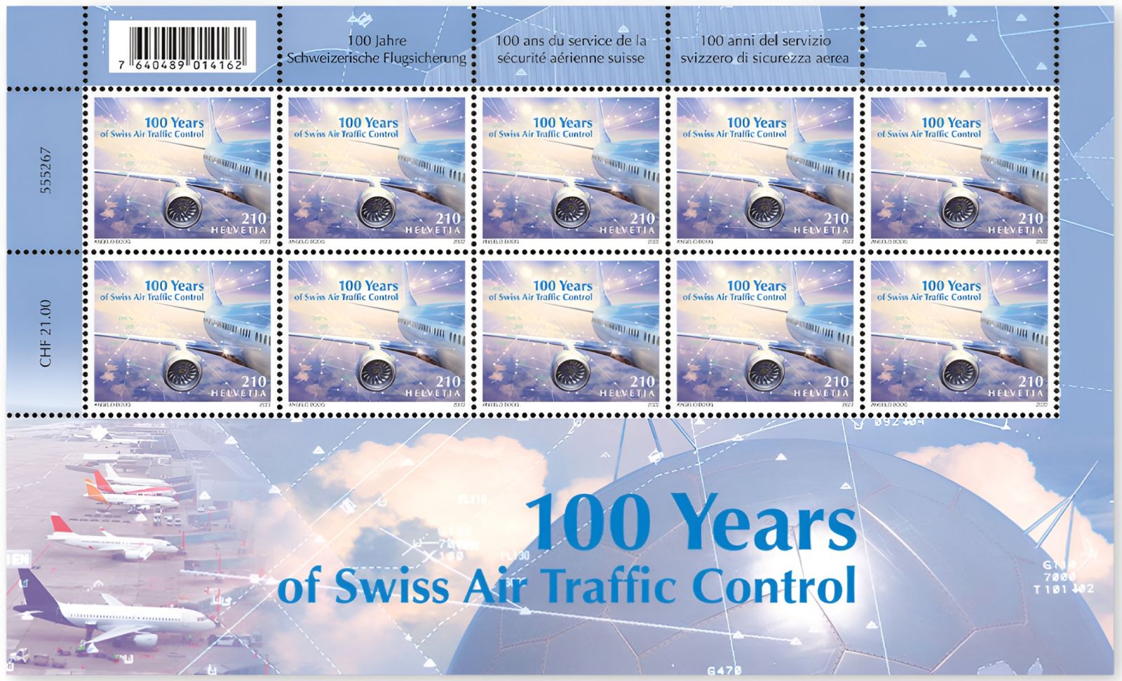 (2022) MiNr. 2820 ** PL - Švýcarsko - řízení letového provozu