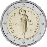 (2022) San Marino 2 € - Canova - mincovní karta