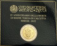 (2022) Vatikán - 2 € - pamětní mince - Matka Tereza - blistr (BU)