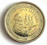 (2023) San Marino 2 € - oběhová mince UNC v kapsli