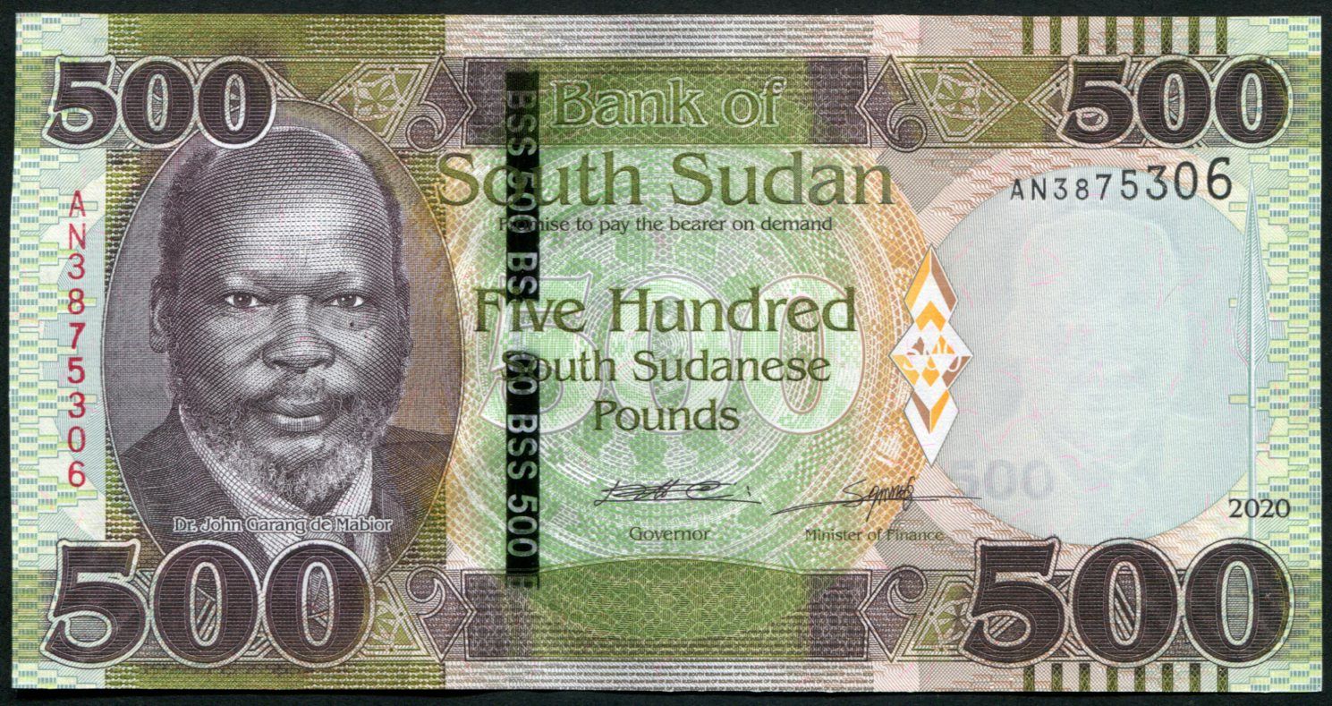 Jižní Sudán (P 16b) 500 POUNDs (2020) - UNC