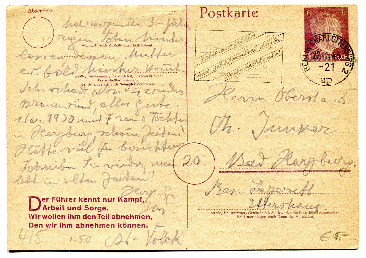 Německo - (Deutsches Reich) korespondenční lístek (#.6)