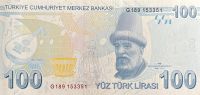 Turecko (P 226e) 100 Lir (2022) - UNC