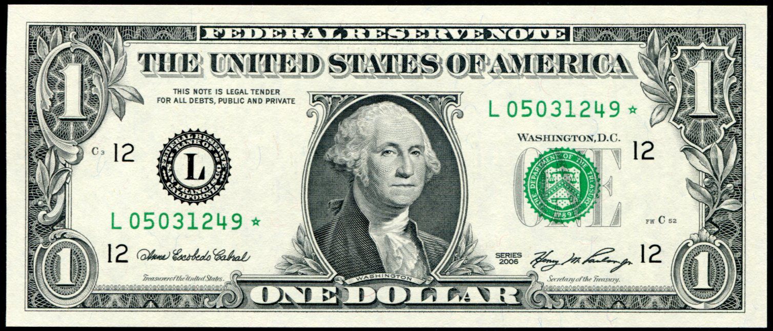 USA - P 523aLr - 1 dollar 2006 série - UNC, Replacement, suffix: ★