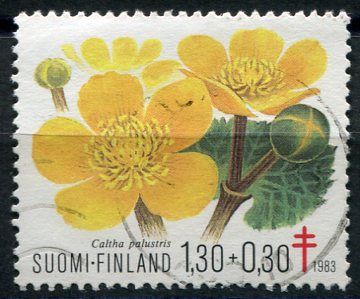 (1983) MiNr. 934 - O - Finsko - Měsíček bahenní (Caltha palustris)