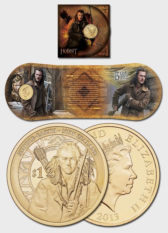 (2013) Nový Zéland, mince 1$ - Hobbit - The Desolation of Smaug - Bard the Bowman (b.k.) blistr