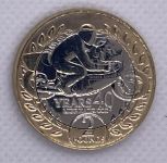 (2018) Isle of Man - 2 Ł mince - 40. výročí, závodník M. Hailwood
