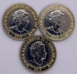 (2019) Isle of Man - set 3x 2 Ł mince - Den D - Montgomery, Churchill, George
