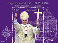 (2023) MiNr. 3711 **, Block 141 - Papež Benedikt XVI.