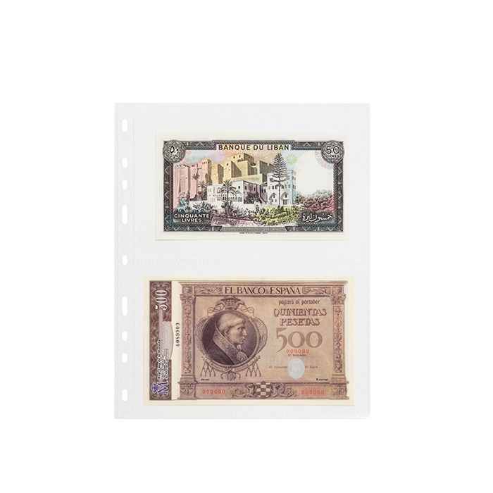 Leuchtturm OPTIMA SH list - 2 C na bankovky, pohlednice, pamětní listy (bal. 50 ks)