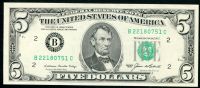 USA - P 475 aB - 5 dollar 1985 série - UNC (B2 - New York)