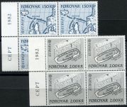 (1982) MiNr. 70 - 71 **, 4-bl - Faerské ostrovy - EUROPA