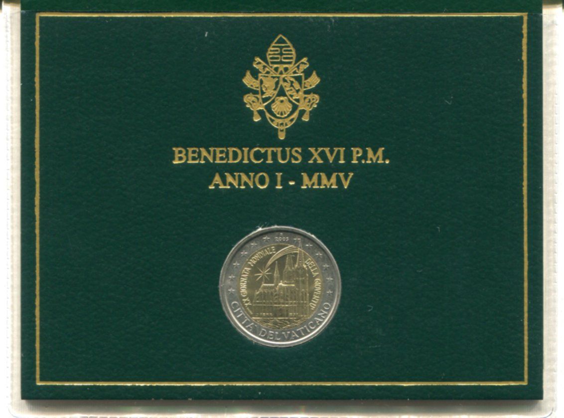 (2005) - 2 € - Vatikán - Dny mládeže v Kolíně nad Rýnem (UNC)