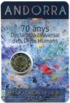 (2018) Andorra - 2 € - mincovní karta - 70. výročí deklarace lidských práv