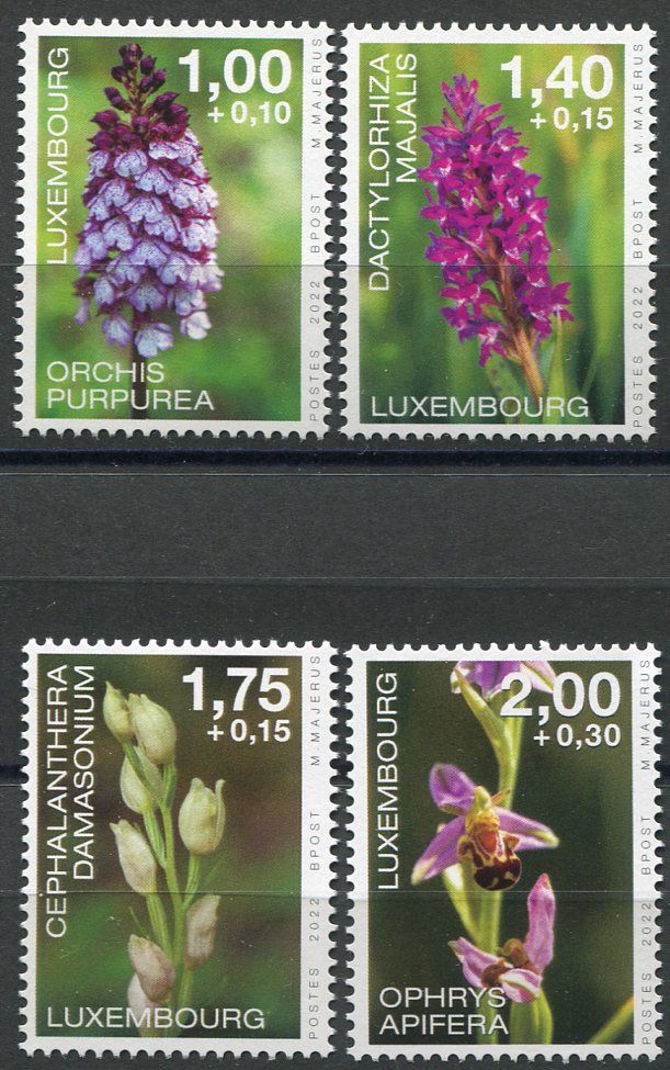 (2022) MiNr. 2318 - 2321 ** - Lucembursko - Původní orchideje