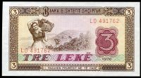 Albánie (P 41) 3 Leke (1976) - UNC