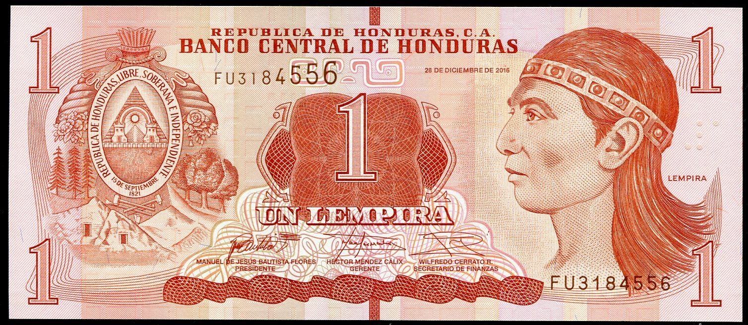 onduras (P 96c) 1 LEMPIRA (2016) - UNC